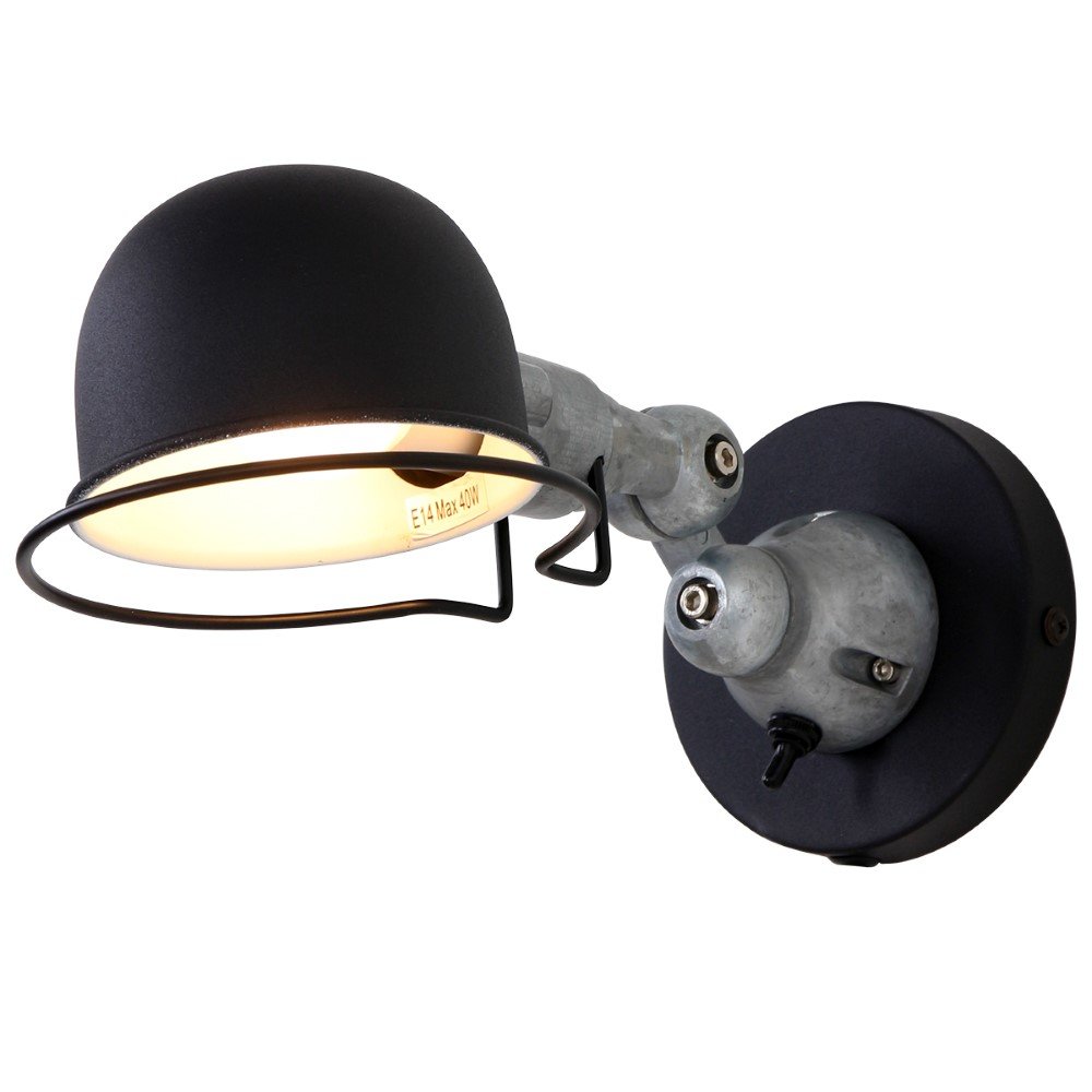 Steinhauer Zwart Landelijke Leeslamp Davin - 7657ZW