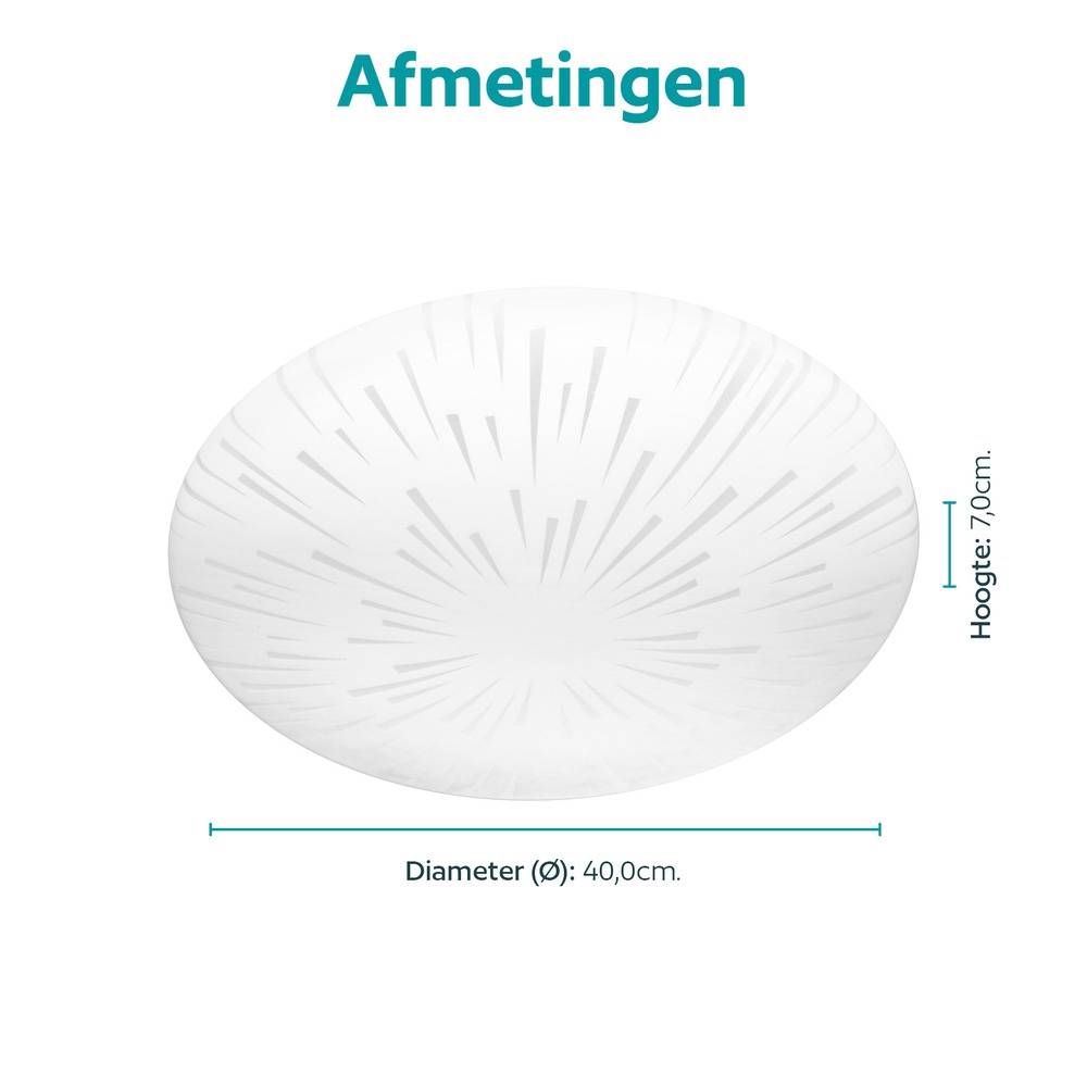 Witte plafonniere Allerona Ø 40cm Eglo 9008606409785