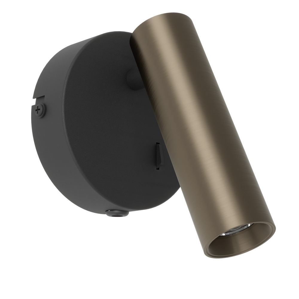Opbouwspot Valproto zwart met brons