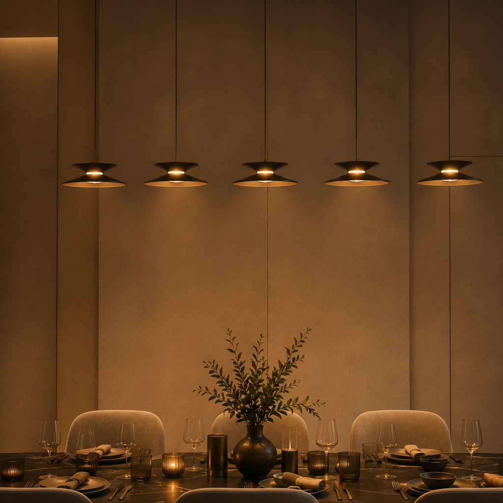 Design hanglamp Morfi recht 5-lichts zwart