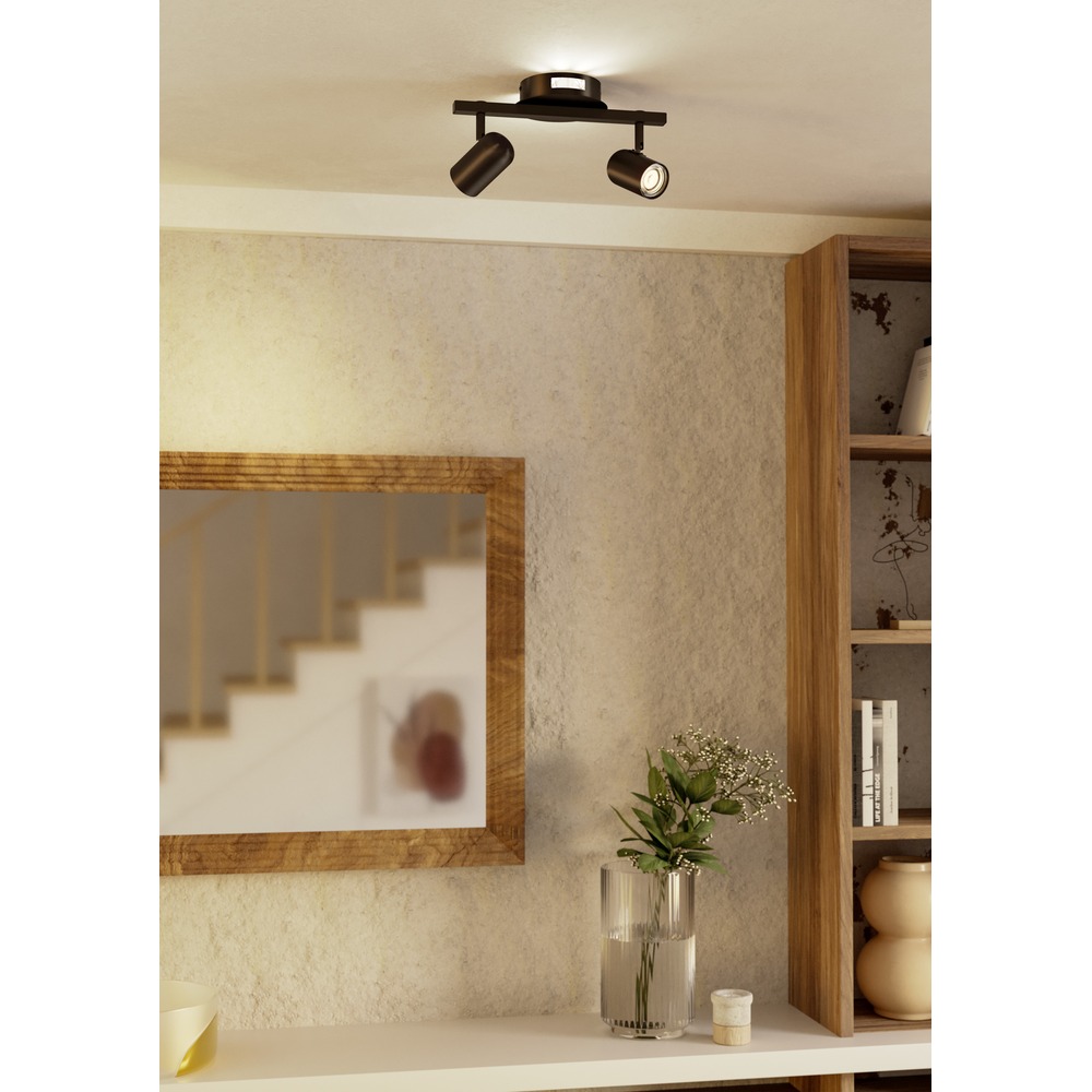 Opbouwspot Montemurro 2-lichts donker brons Eglo 9008606392247