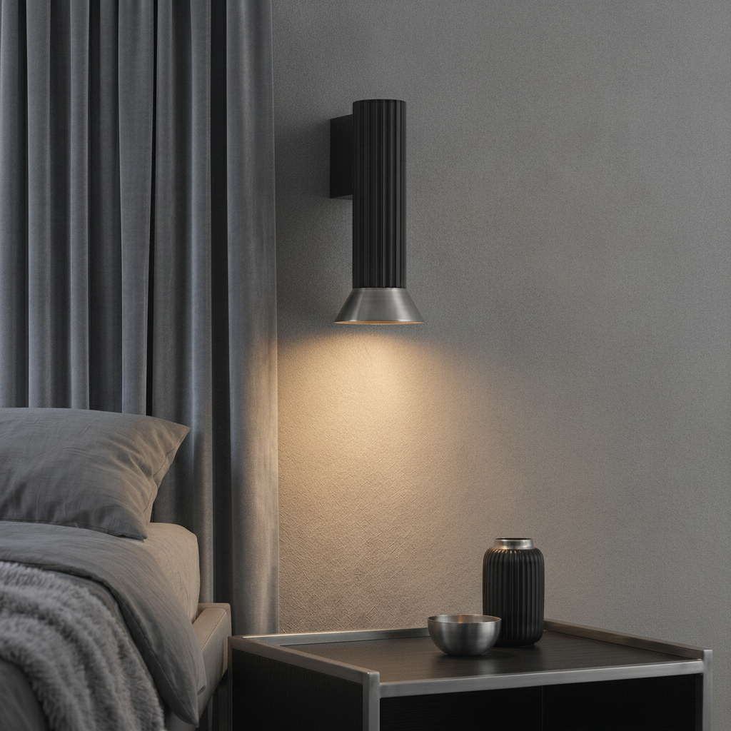 Wandspot Luvia zwart met brons