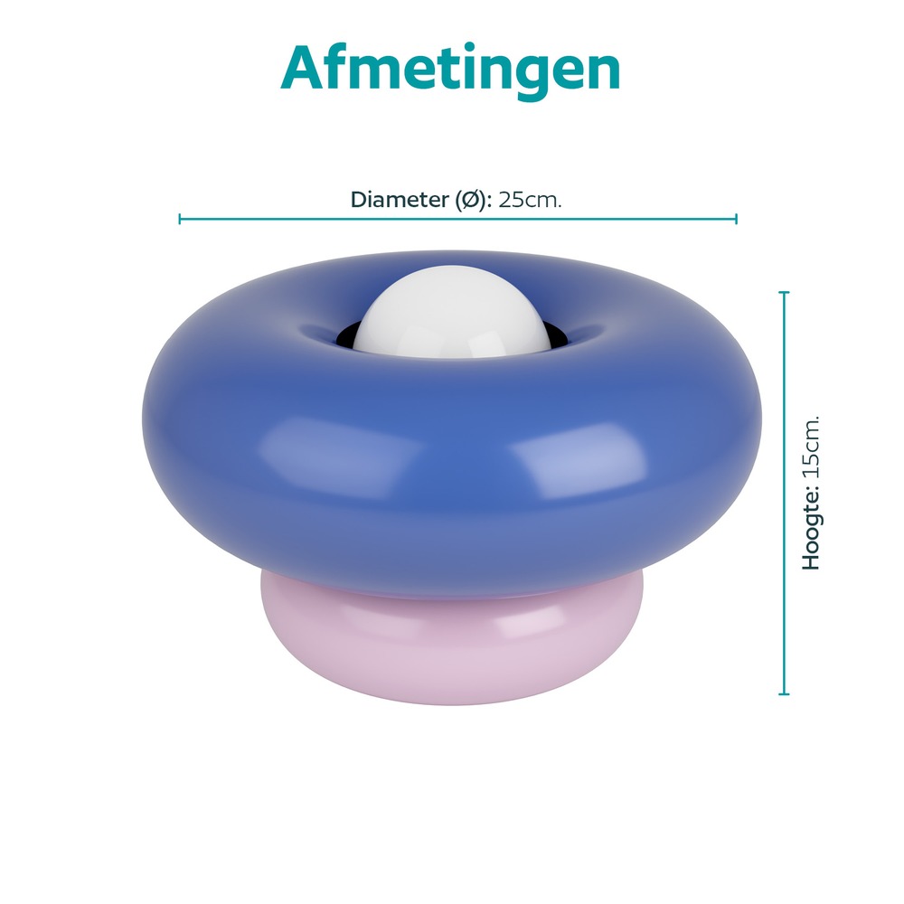 Design tafellamp Torchiarolo roze met blauw Eglo 9008606405466