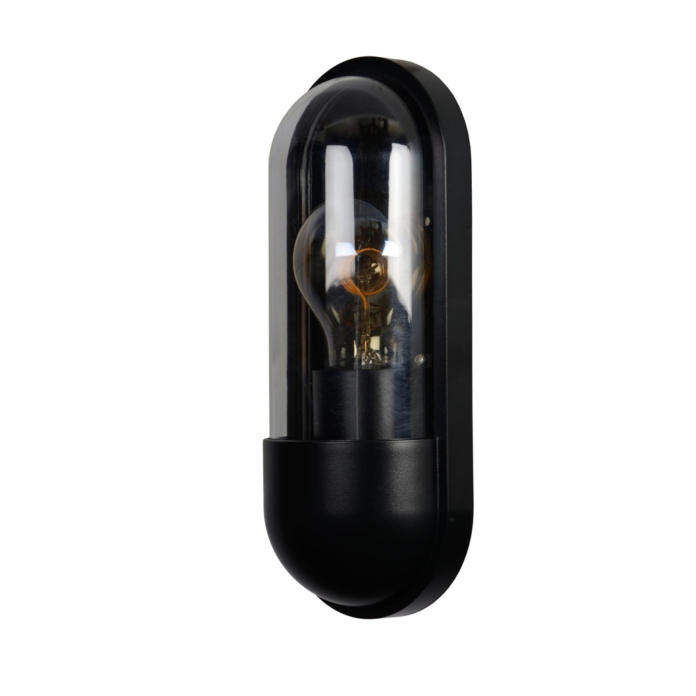 Lucide Wandlamp Capsule IP54 Zwart - 29897/01/30