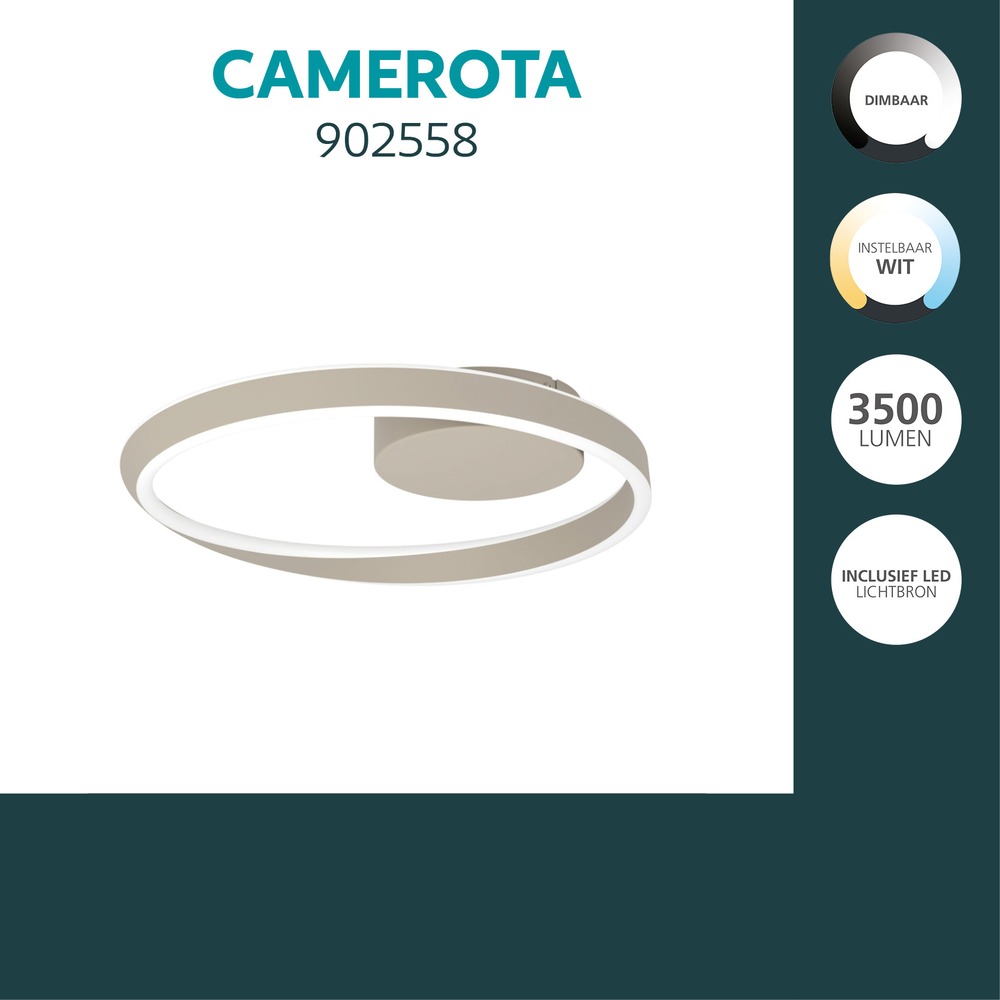 Design plafondlamp Camerota zand bruin Eglo 9008606391349