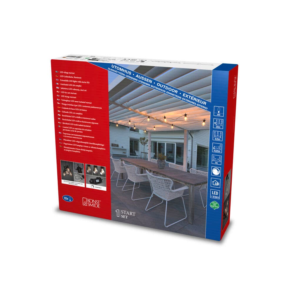 Lichtsnoer Partylight startset 10 lampjes KonstSmide 7318304144805