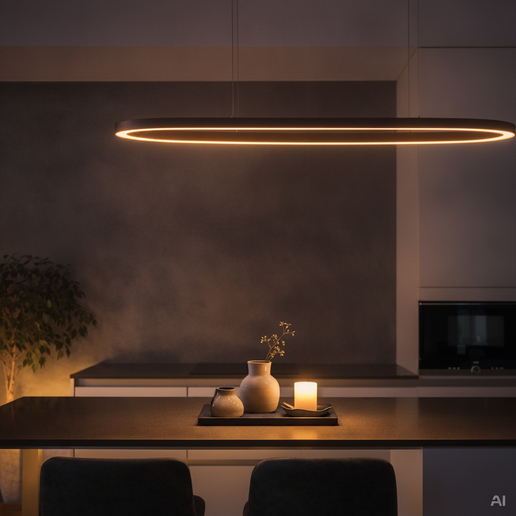 Ovale hanglamp Cuppe zwart