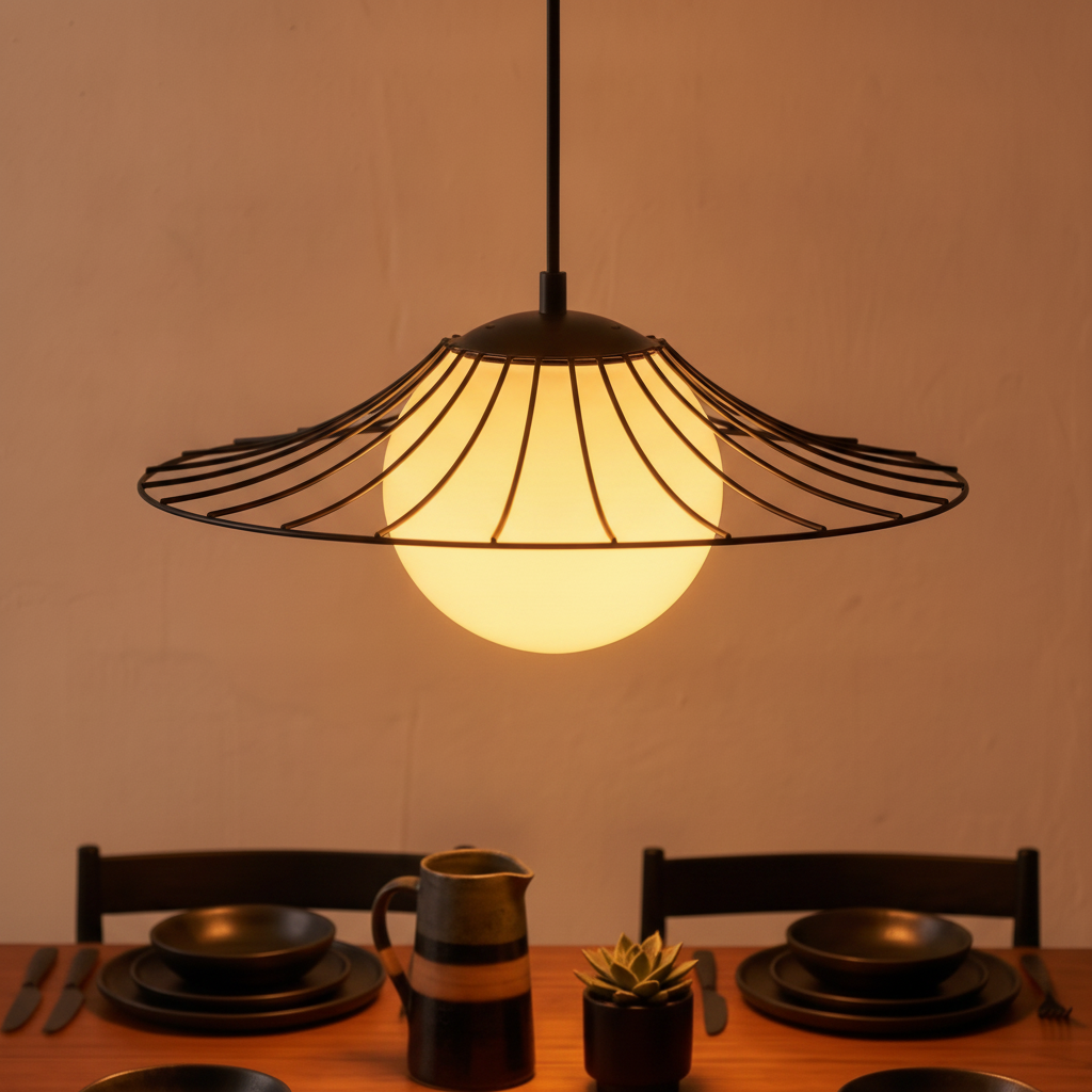 Zwarte hanglamp Fly Ø 36cm