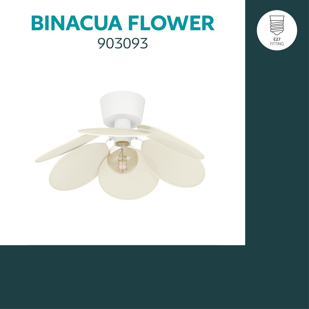 Plafondlamp Binacua wit Ø 45cm Eglo 9008606405800
