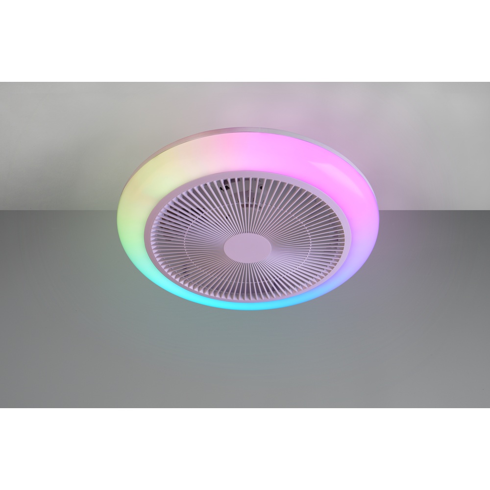 Trio Design Ventilator Holmsund Wit Ø 46cm Met Rgb Functie - R69282101