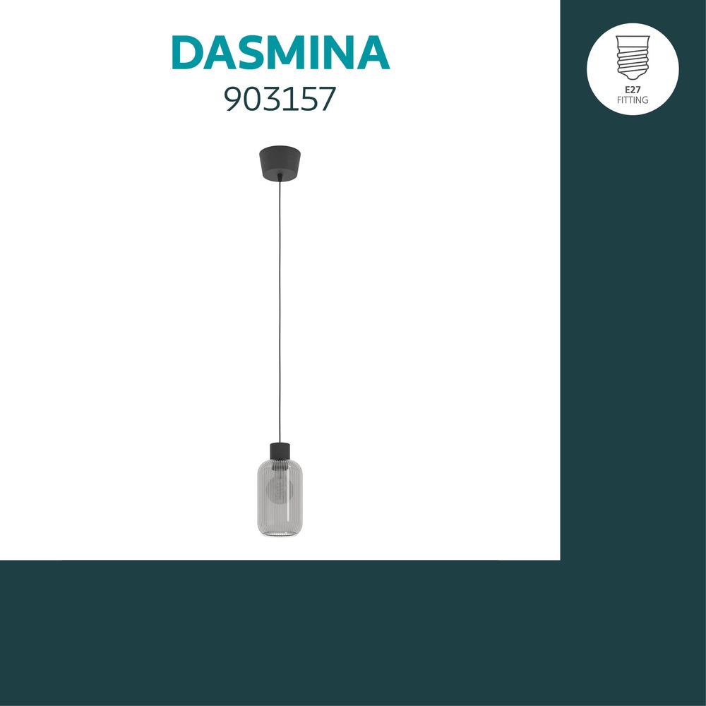 Design hanglamp Dasmina zwart Ø 13cm Eglo 9008606406302