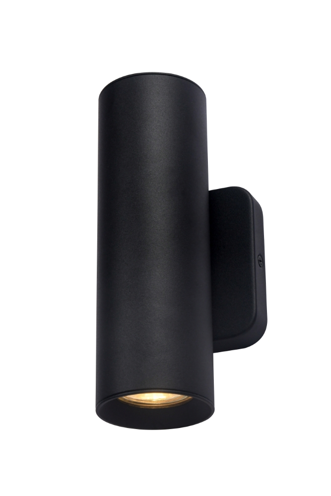 Zwarte wandlamp Megano 2 up & down licht