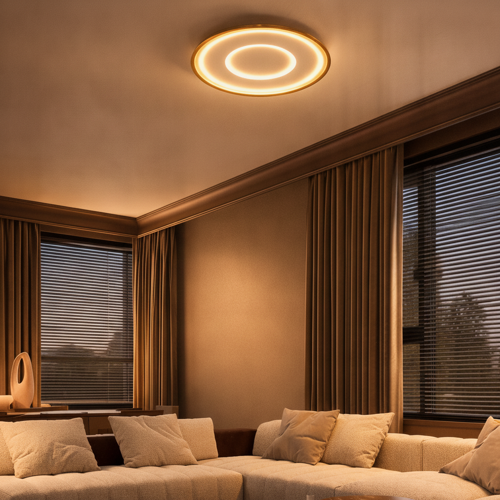 Plafondlamp Figin goud Ø 50cm