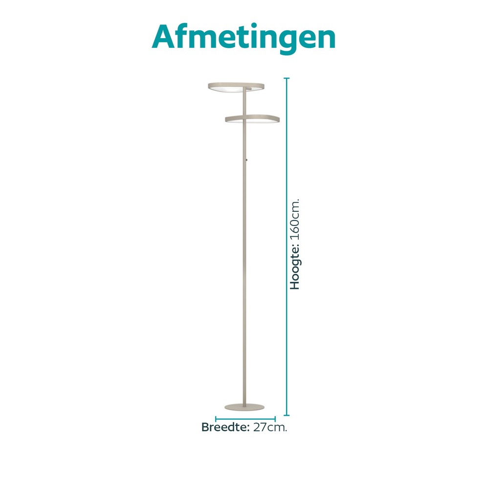 Moderne vloerlamp Leporano zand bruin Eglo 9008606391226