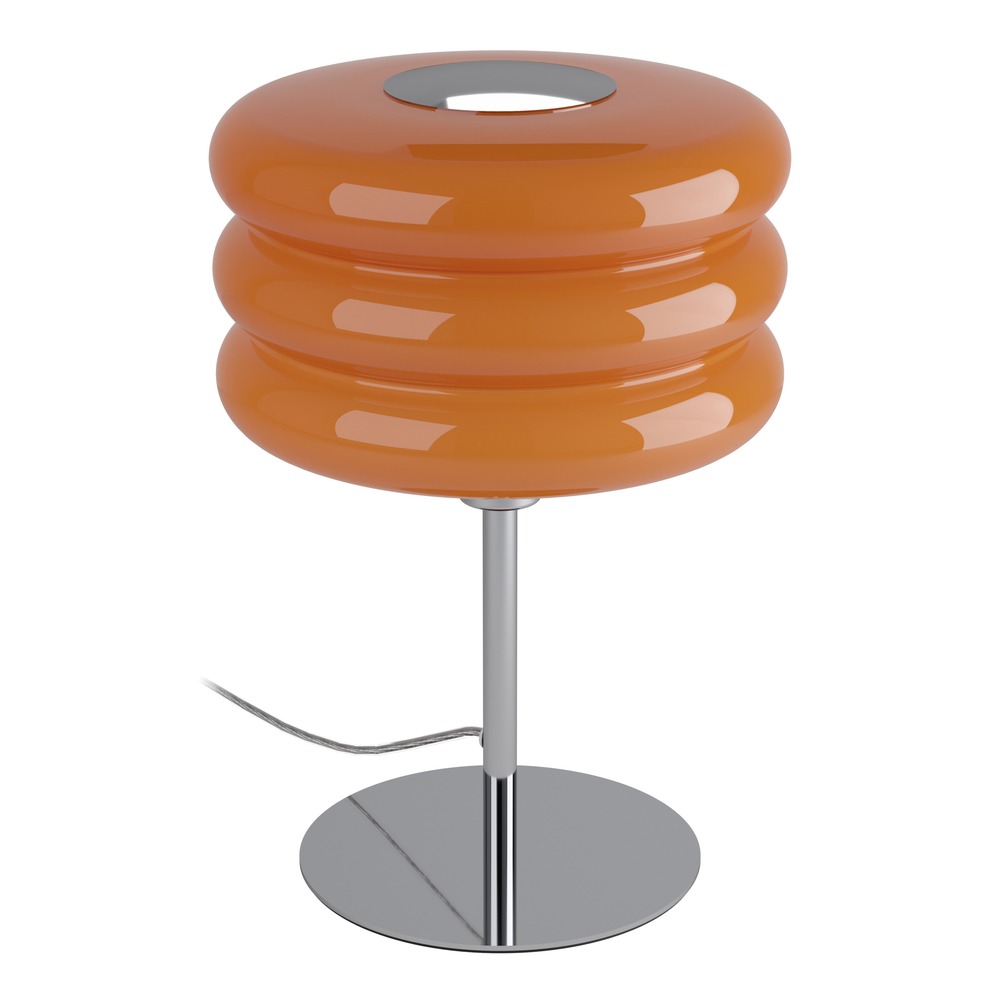 Design tafellamp Tortora chroom met oranje Ø 20cm Eglo 9008606405602