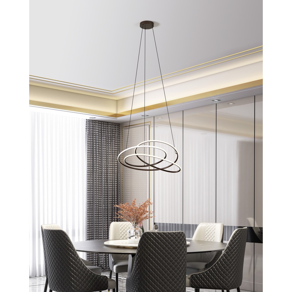 Moderne hanglamp Racale Ø 58cm brons Eglo 9008606391400