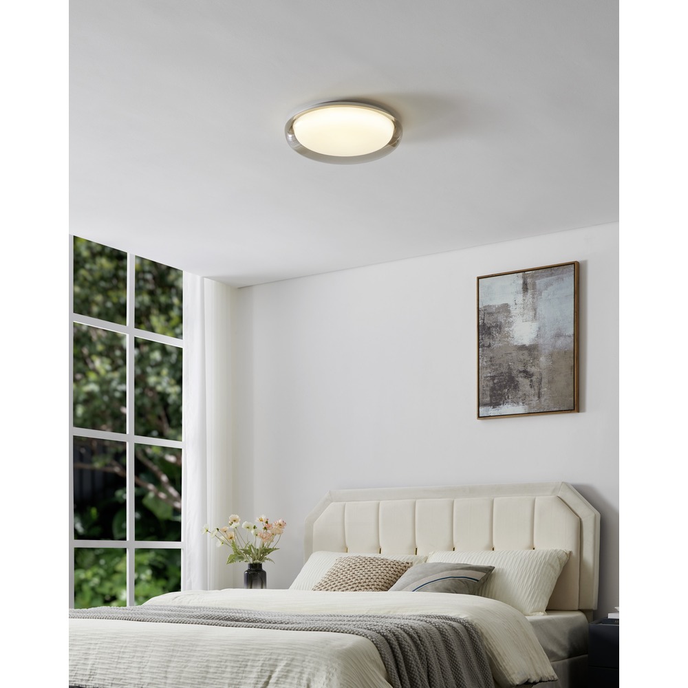 Design plafondlamp Conistarino wit met bruin Ø 40cm