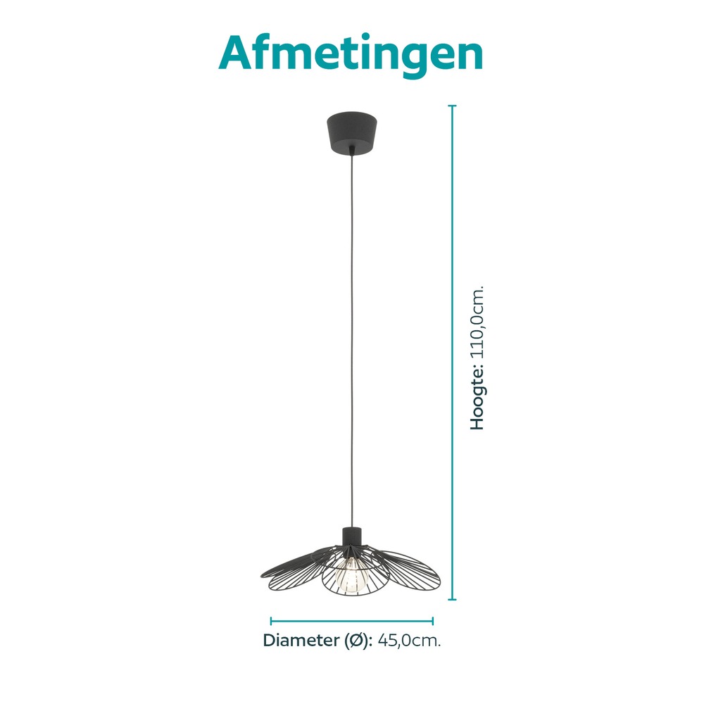 Hanglamp Binacua zwart Ø 45cm Eglo 9008606405909