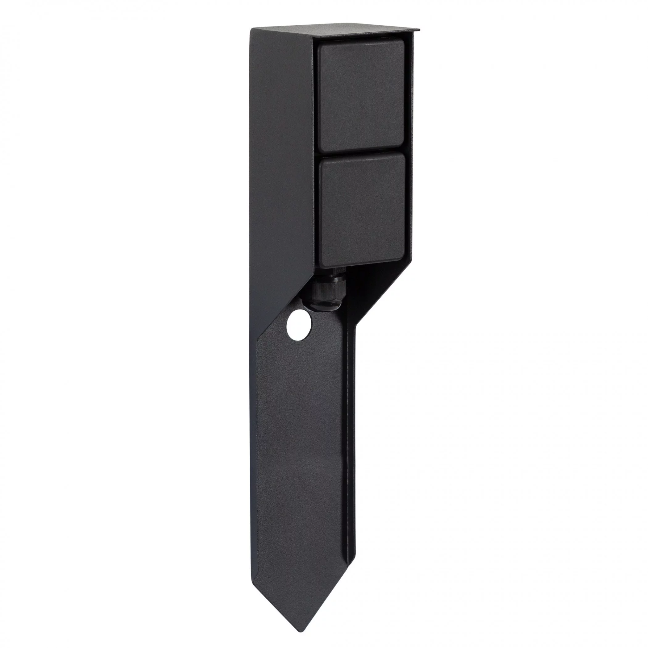 Stopcontact Double zwart met spie