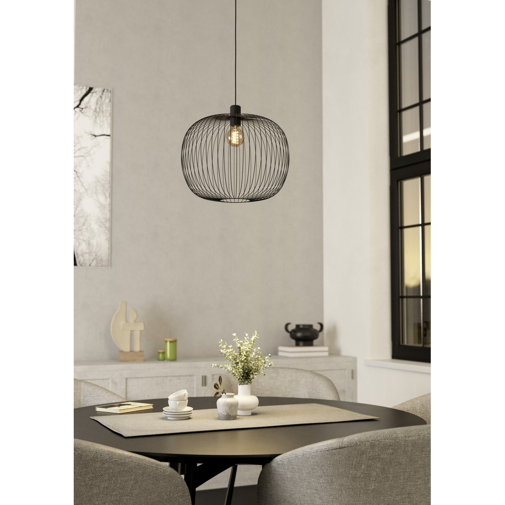 Draad hanglamp Lodods zwart Ø 45cm Eglo 9008606390267