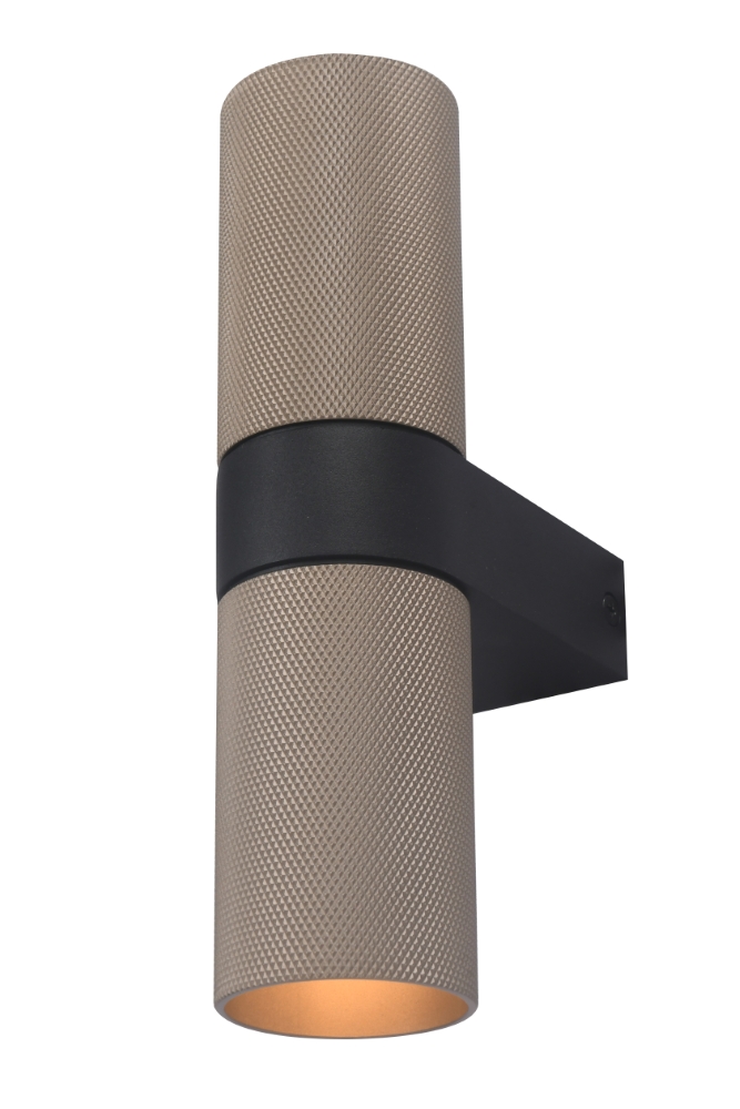 Wandspot structuur Grana Champagne met zwart