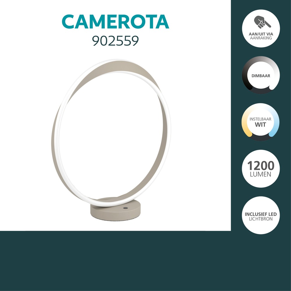 Design tafellamp Camerota zand bruin Eglo 9008606391356