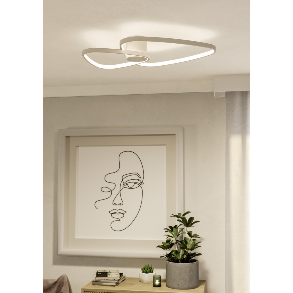 Moderne plafondlamp Leporano zand bruin Eglo 9008606391202