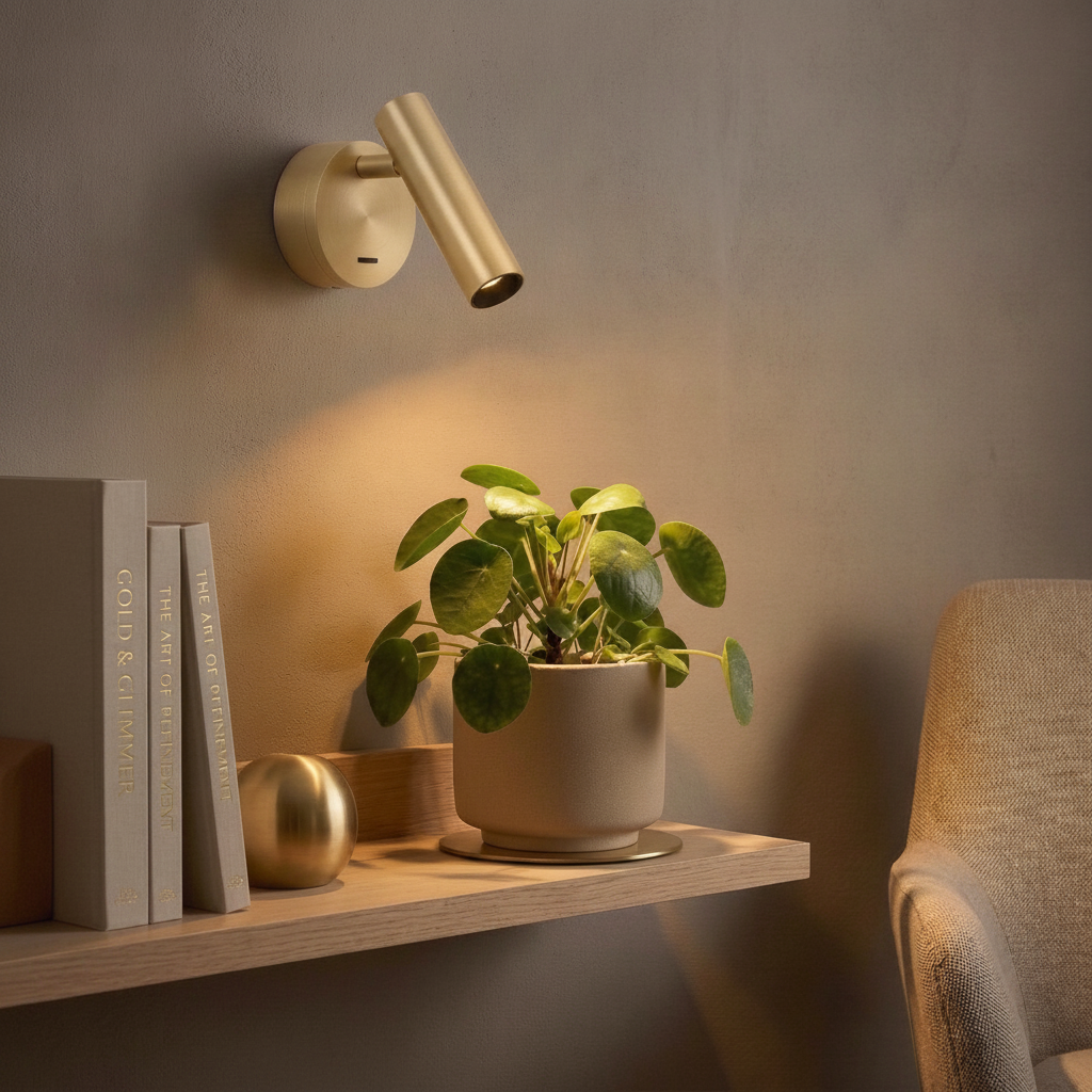 Wandspot Clip goud