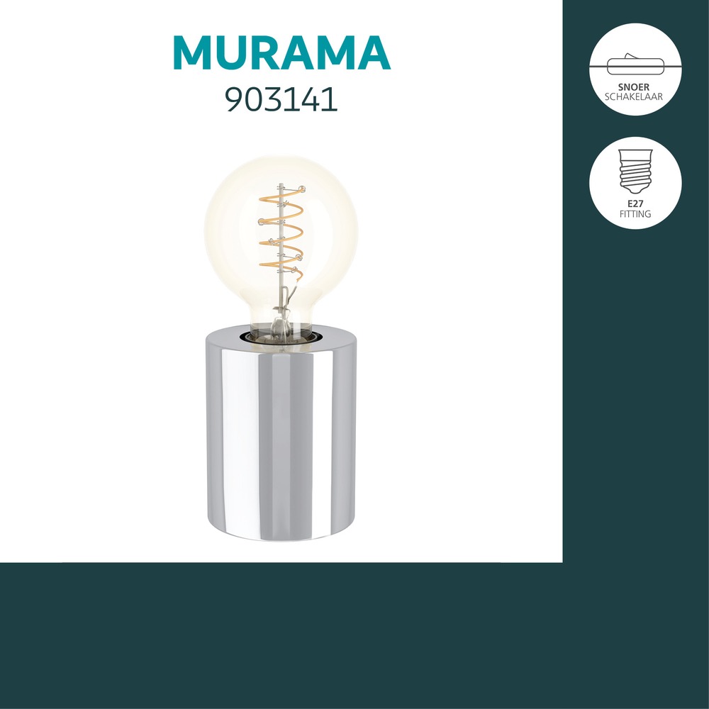 Tafellampje Murama chroom Eglo 9008606406234