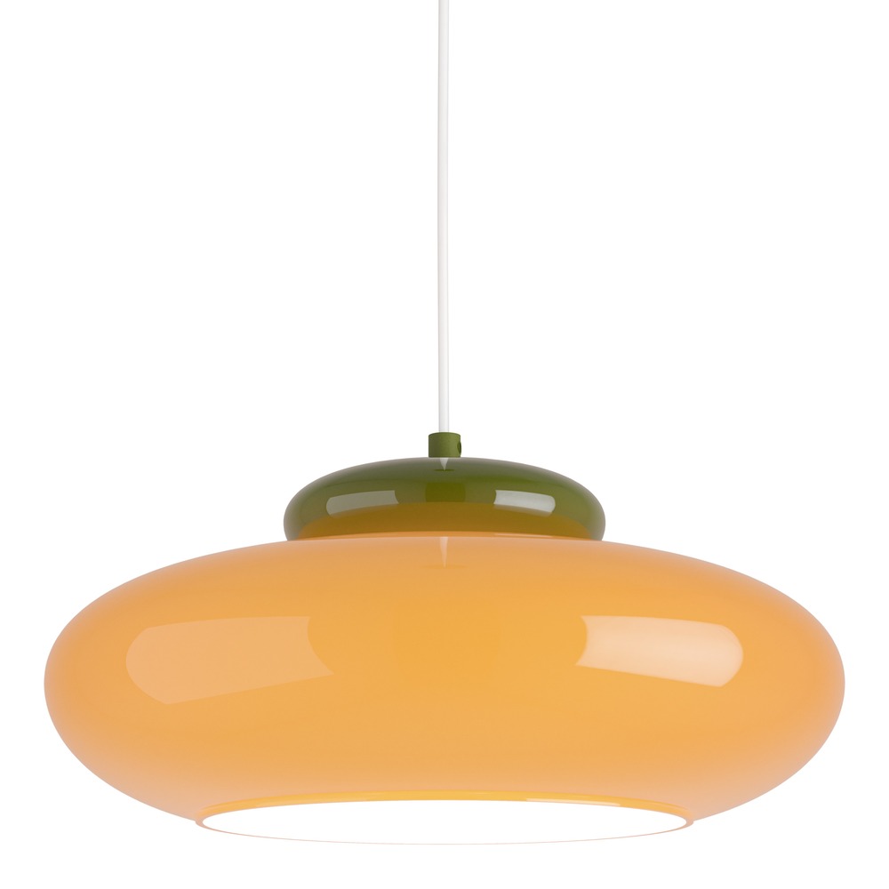 Design hanglamp Berardelli oranje met groen Ø 32cm
