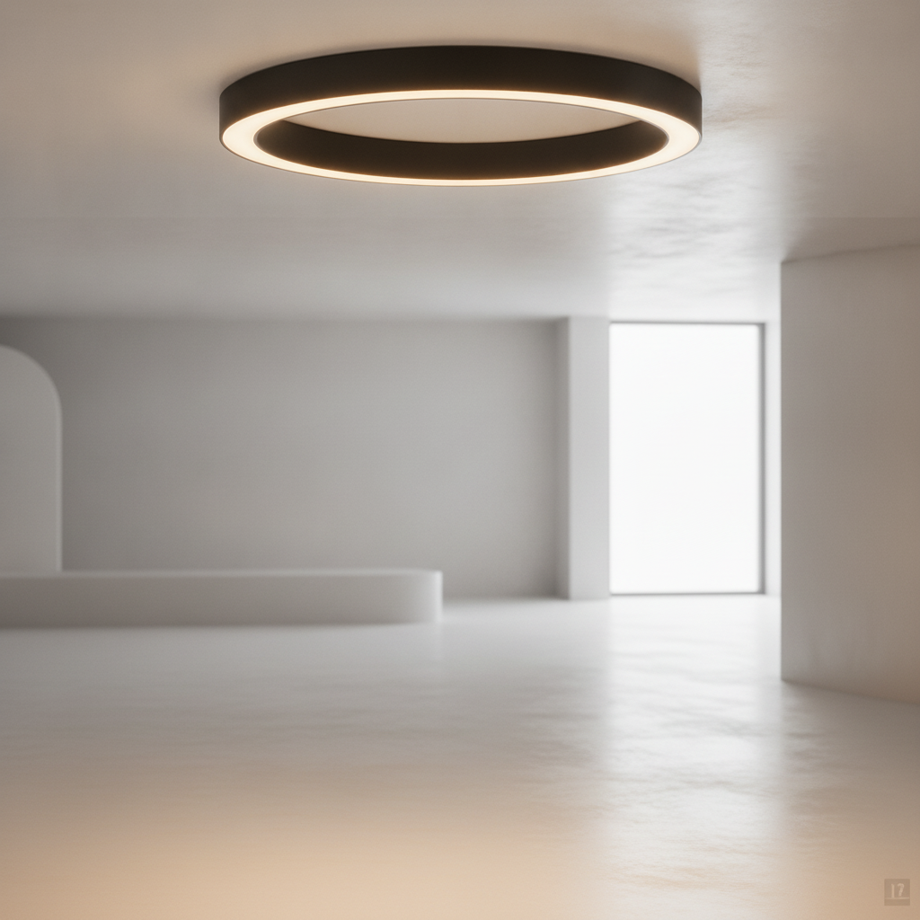 Plafondlamp Morbido zwart Ø 80cm