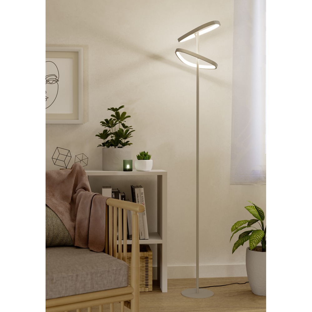 Moderne vloerlamp Leporano zand bruin Eglo 9008606391226
