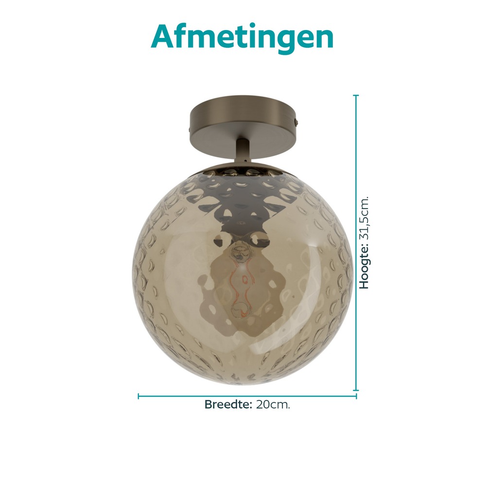 Plafondlamp Rondo 2 donker brons Eglo 9008606390236