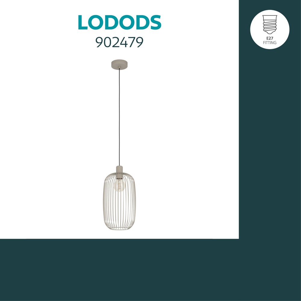 Draad hanglamp Lodods zand bruin Ø 22cm Eglo 9008606390298