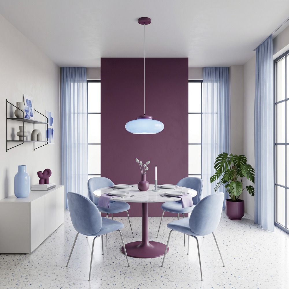 Design hanglamp Berardelli blauw met paars Ø 32cm Eglo 9008606405022