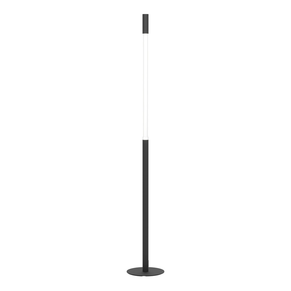 Strakke vloerlamp Parabita zwart met wit