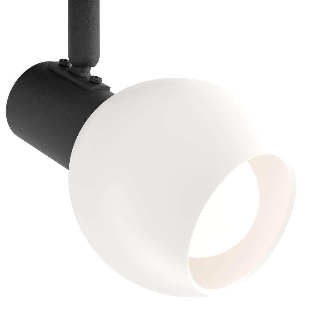 Plafondlamp Castellazo 4-lichts zwart met wit glas Eglo 9008606392155