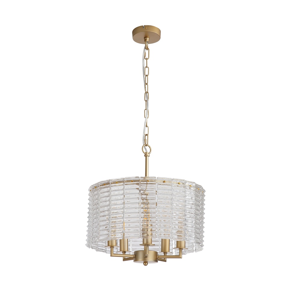 Klassieke hanglamp Flute goud Ø 40cm Searchlight 5,05342E+12