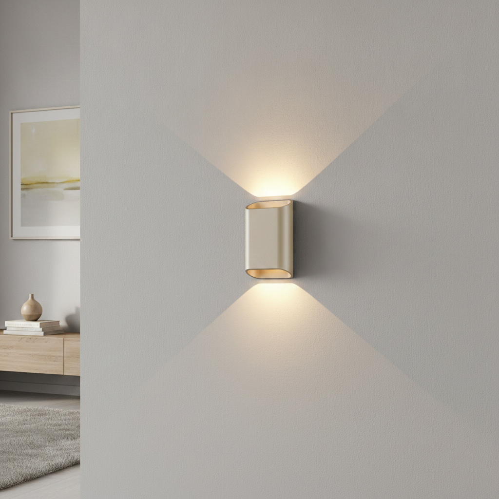 Wandlamp Diaz S Champagne