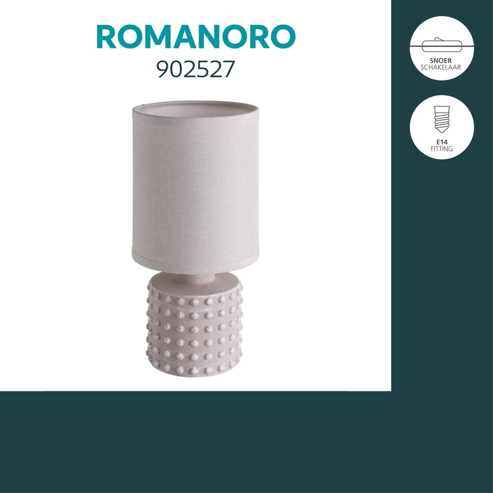 Tafellamp Romanoro zand bruin Eglo 9008606392339
