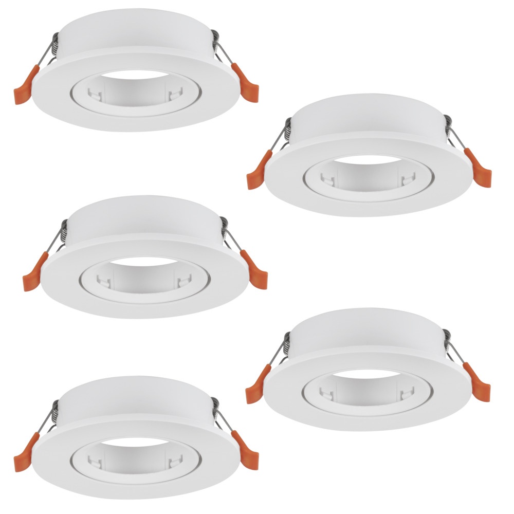 Eglo Set Van 5 Inbouwspots Barranco Wit Ø 9cm - 902226