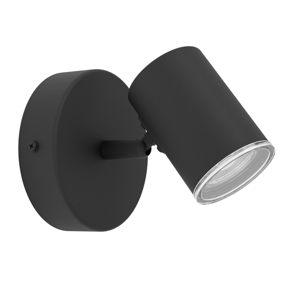Eglo Deckenleuchte "Consuma 1 Spotlampe - Stahl - GU10 - 1X5W - IP44" GU10 1 Stk. Wandleuchte, Wandspot, Schwenkbar, Strahler, L11 X H11, 5 X AL13 Cm