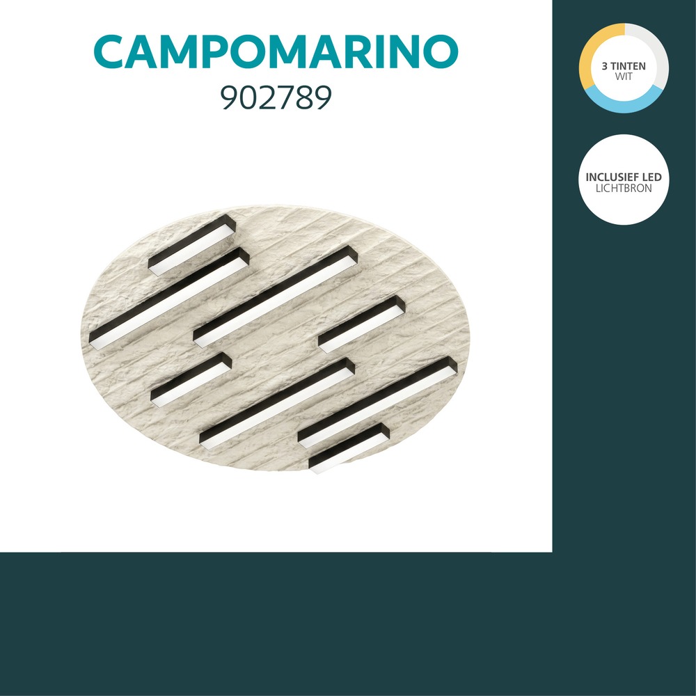 Plafondlamp Campomarino zand bruin Ø 38cm Eglo 9008606408900