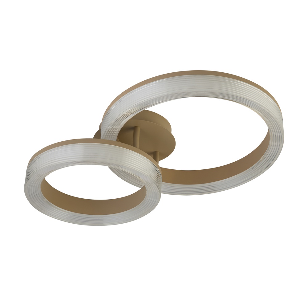 Design plafondlamp Lumen Rings zand bruin Searchlight 5,05342E+12