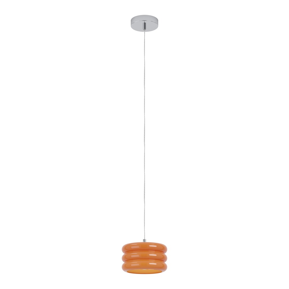 Design hanglamp Tortora chroom met oranje Ø 20cm Eglo 9008606405565