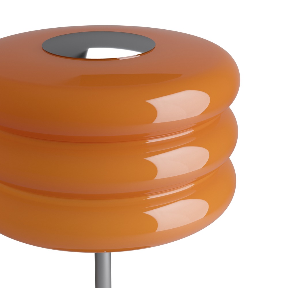 Design tafellamp Tortora chroom met oranje Ø 20cm Eglo 9008606405602