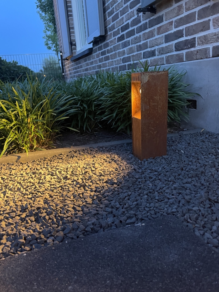 Pad verlichting Gis 35cm corten 12V