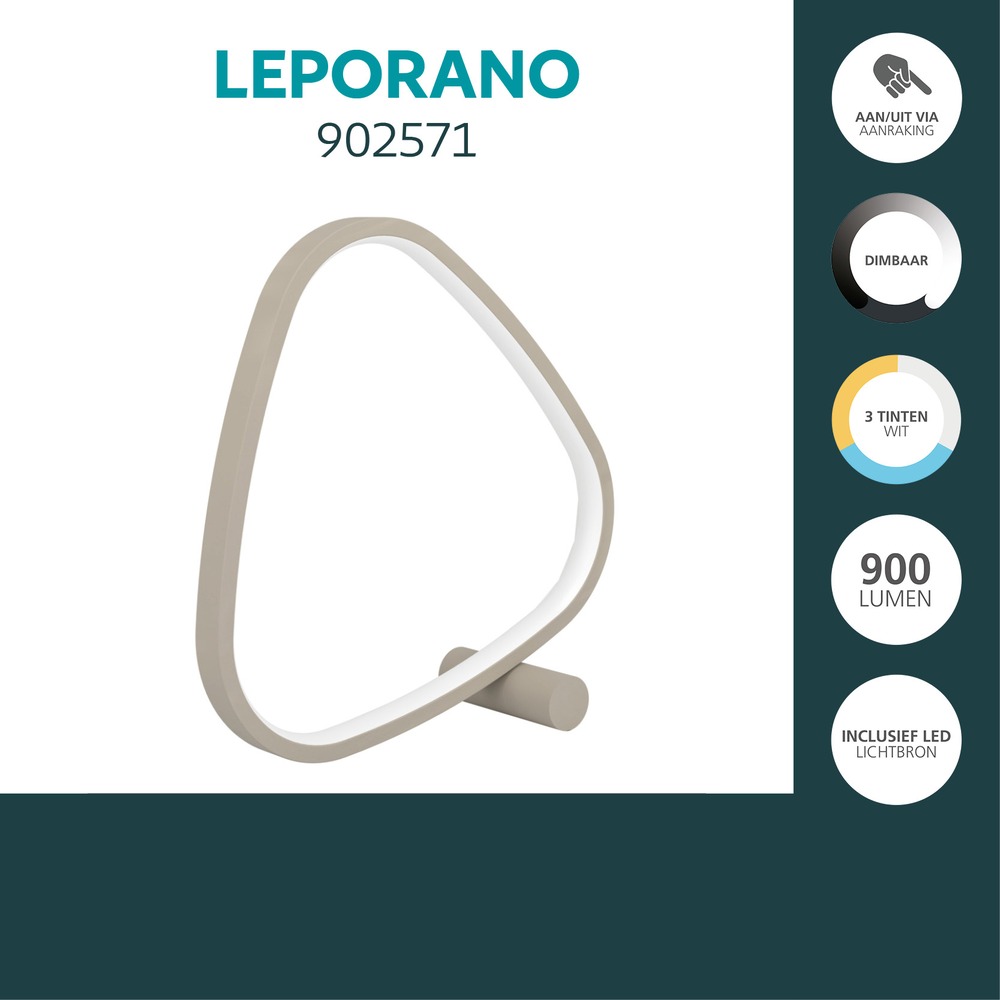 Moderne tafellamp Leporano zand bruin Eglo 9008606391219