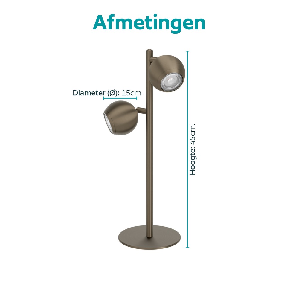 Design tafellamp Bimeda 1 donker brons Eglo 9008606391110