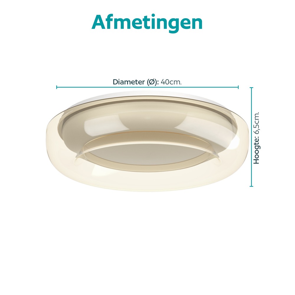 Design plafondlamp Conistarino Ø 40cm wit met bruin Eglo 9008606399727